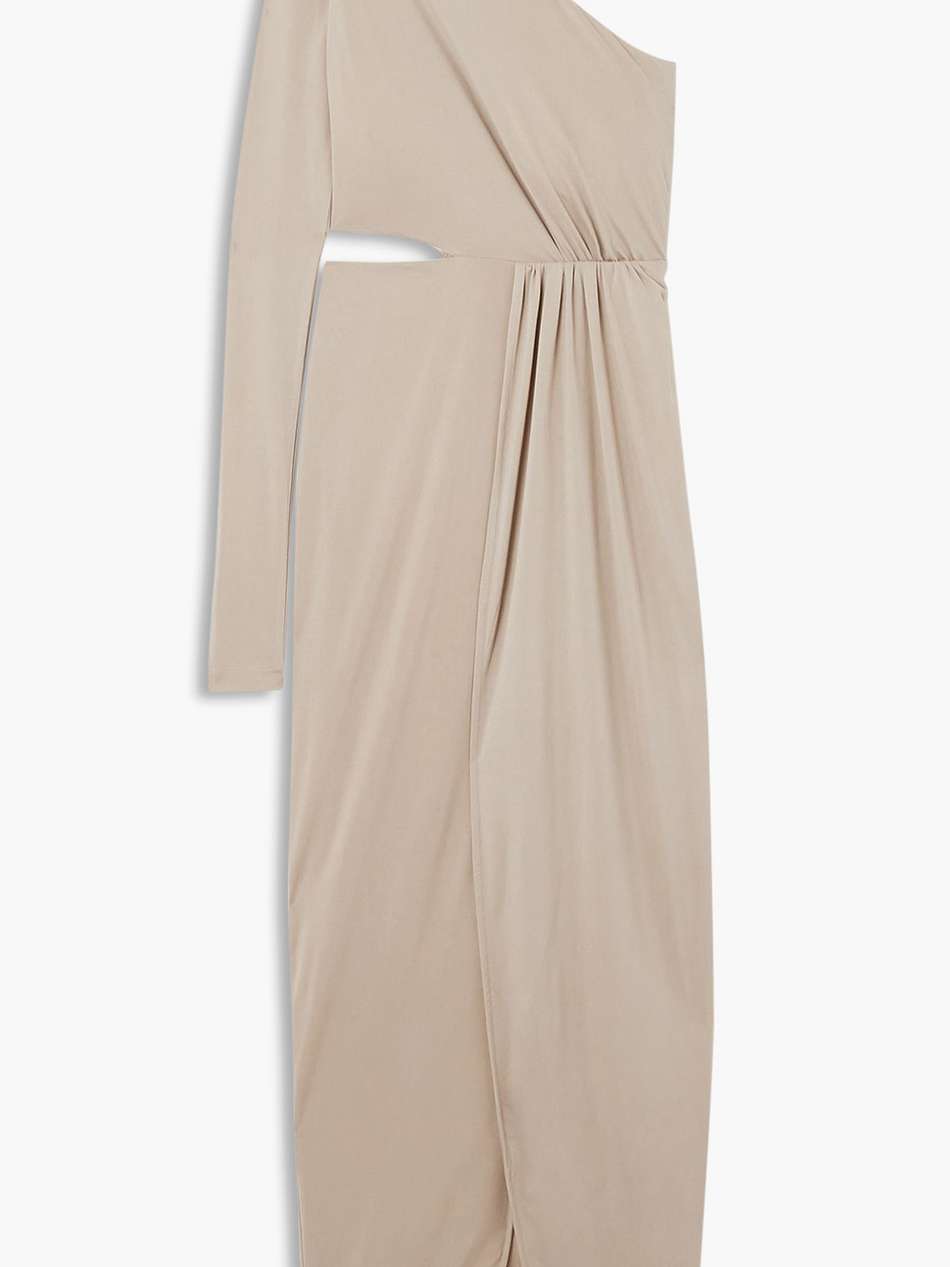 suani one-sleeve cutout stretch-jersey maxi dress