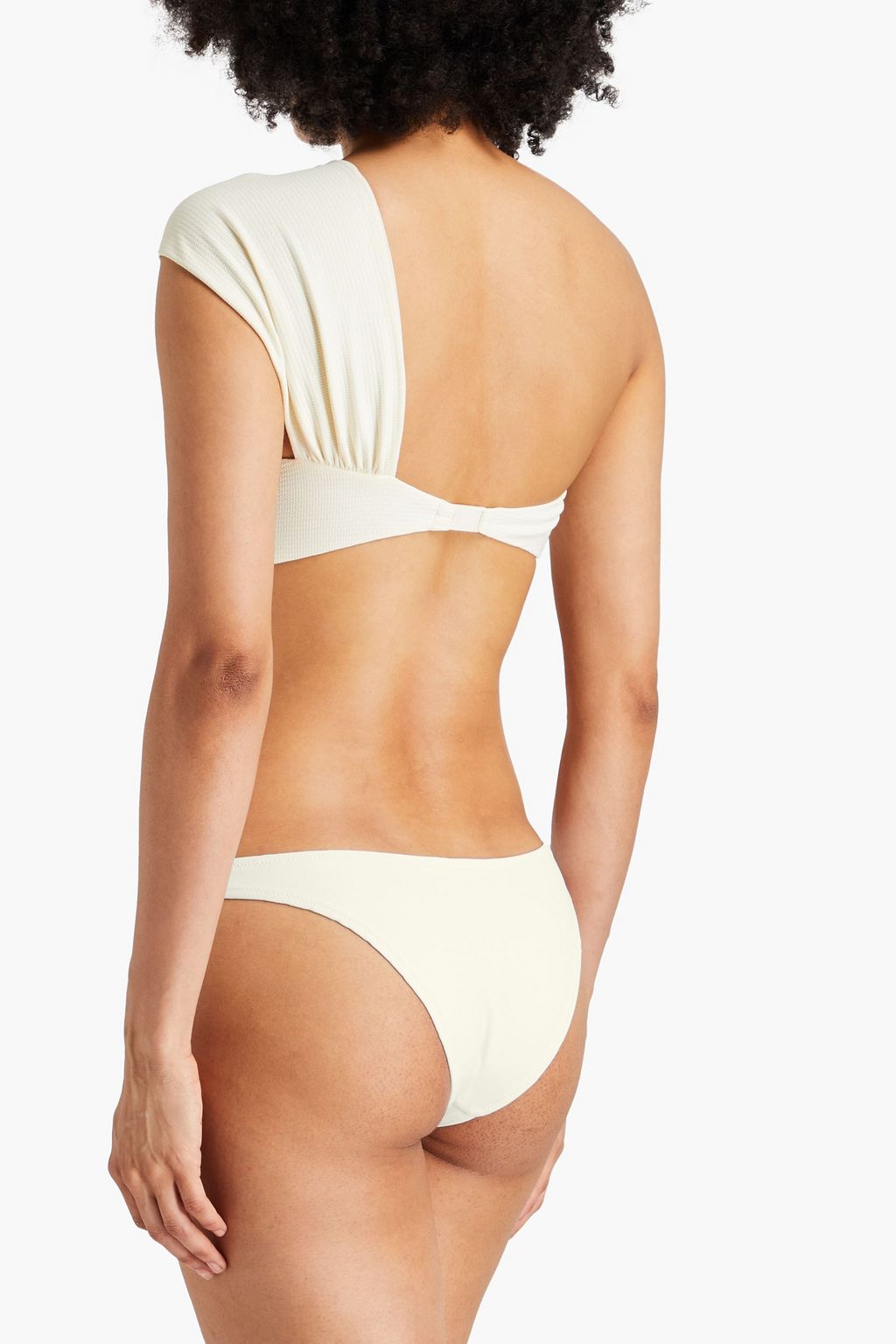 MARYSIA Venice one-shoulder twisted stretch-crepe bikini top