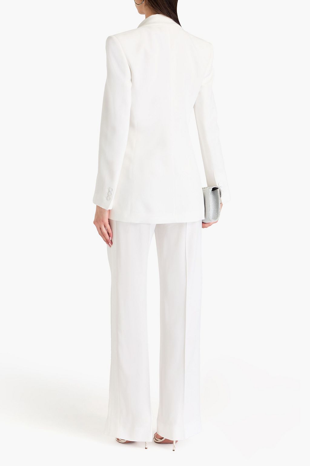 ALBERTA FERRETTI クレープ ダブルブレストブレザー