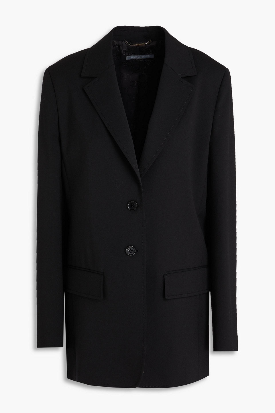 Alberta Ferretti - Wool-blend twill blazer - Black - IT 46