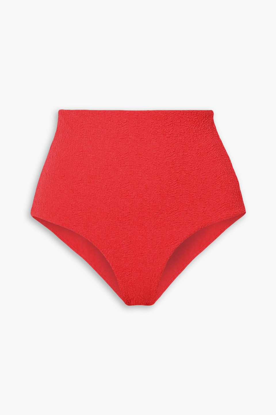 Mara Hoffman Lydia Textured Bikini Briefs In Tomato Red