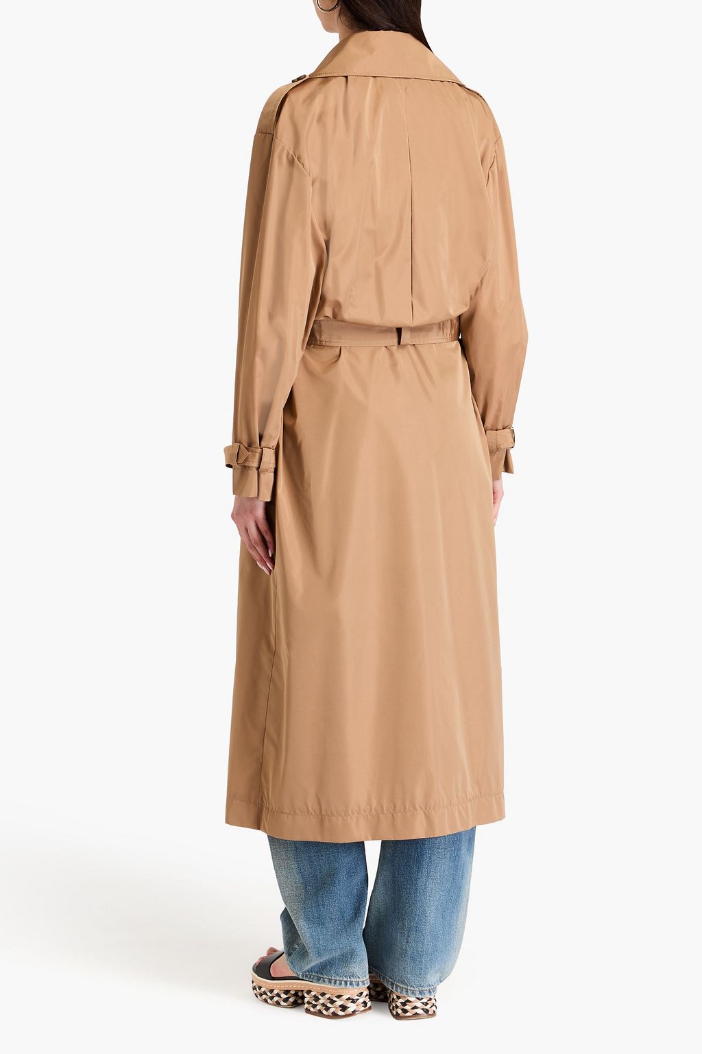 ALBERTA FERRETTI معطف واقٍ من المطر من قماش عازل وبصفين من الأزرار
