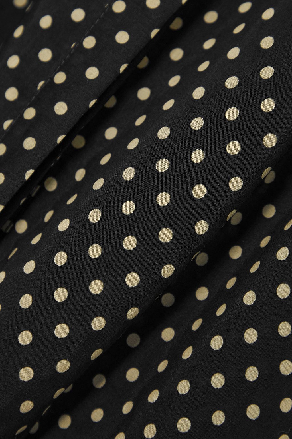 MATTEAU Tiered polka-dot cotton and silk-blend shirt dress