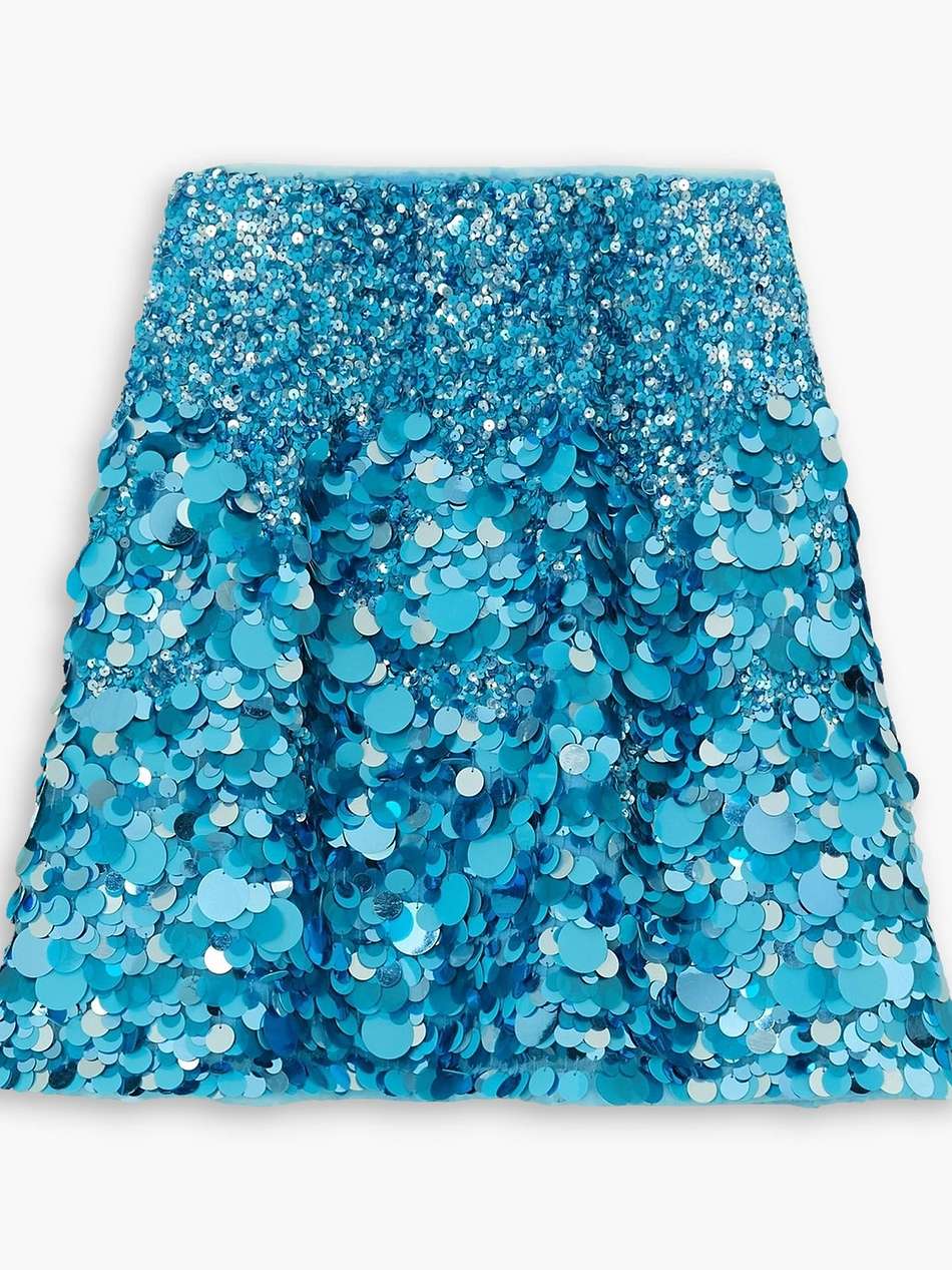 cherie sequined mesh mini skirt