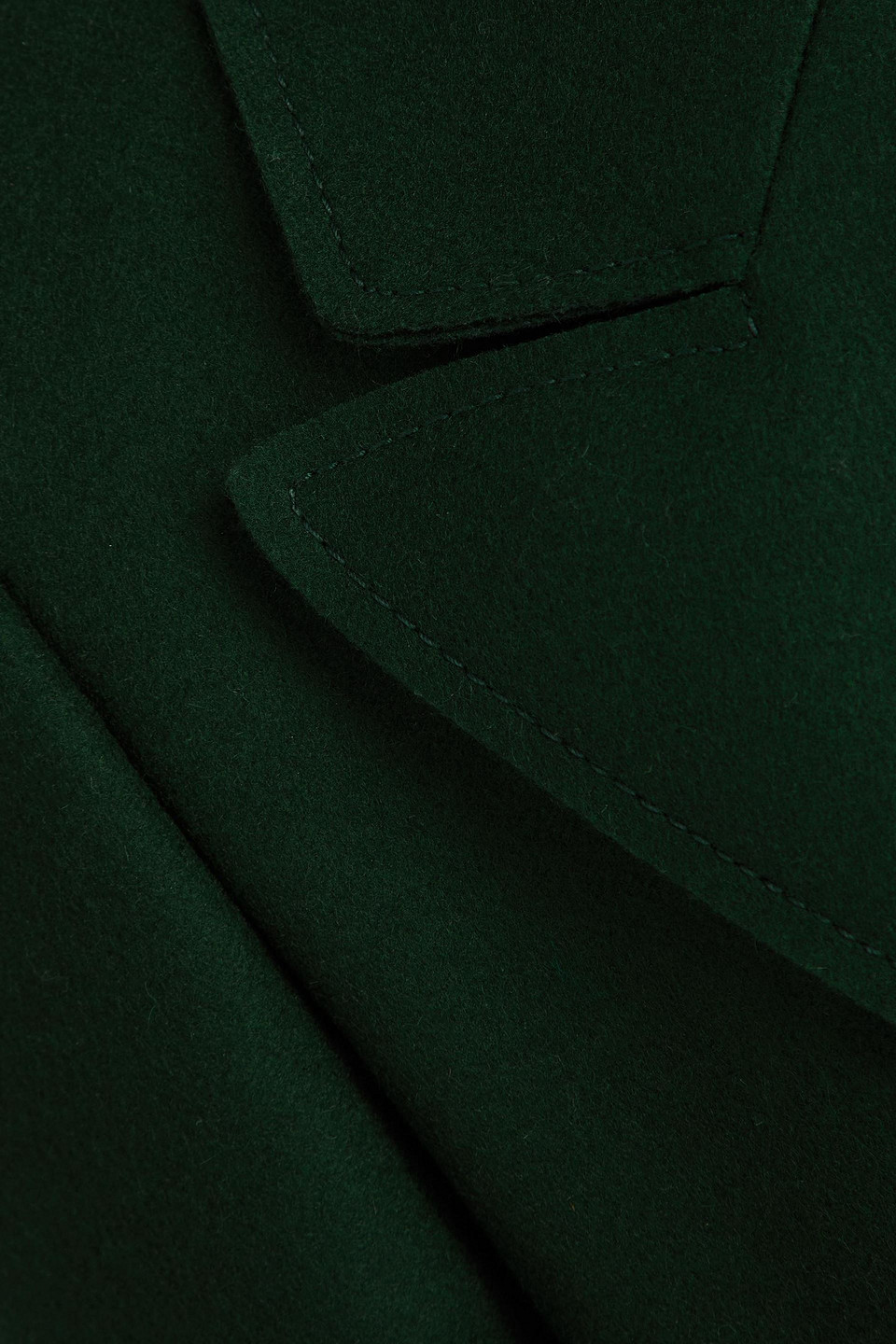 Alberta Ferretti Double-breasted Wool-blend Felt Coat In Forest Green
