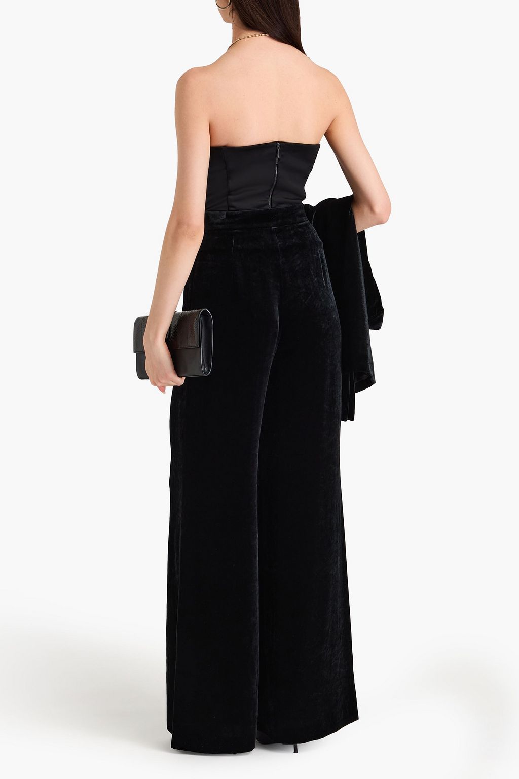 ALBERTA FERRETTI بنطال من المخمل بأرجل واسعة
