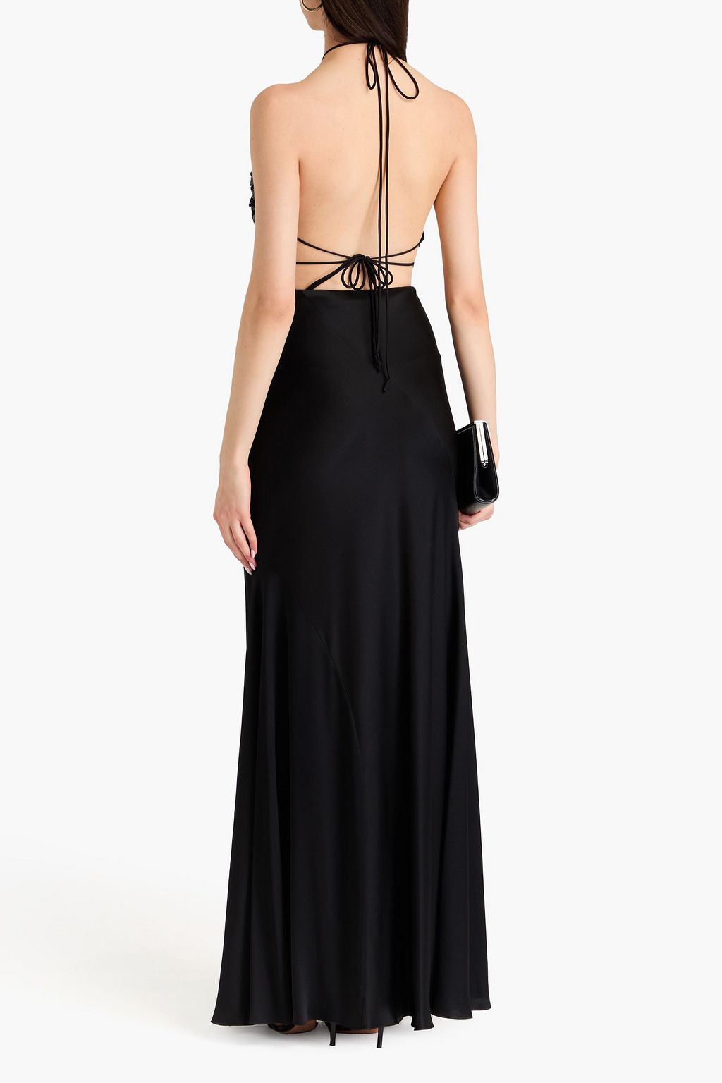ALBERTA FERRETTI Satin-crepe maxi skirt