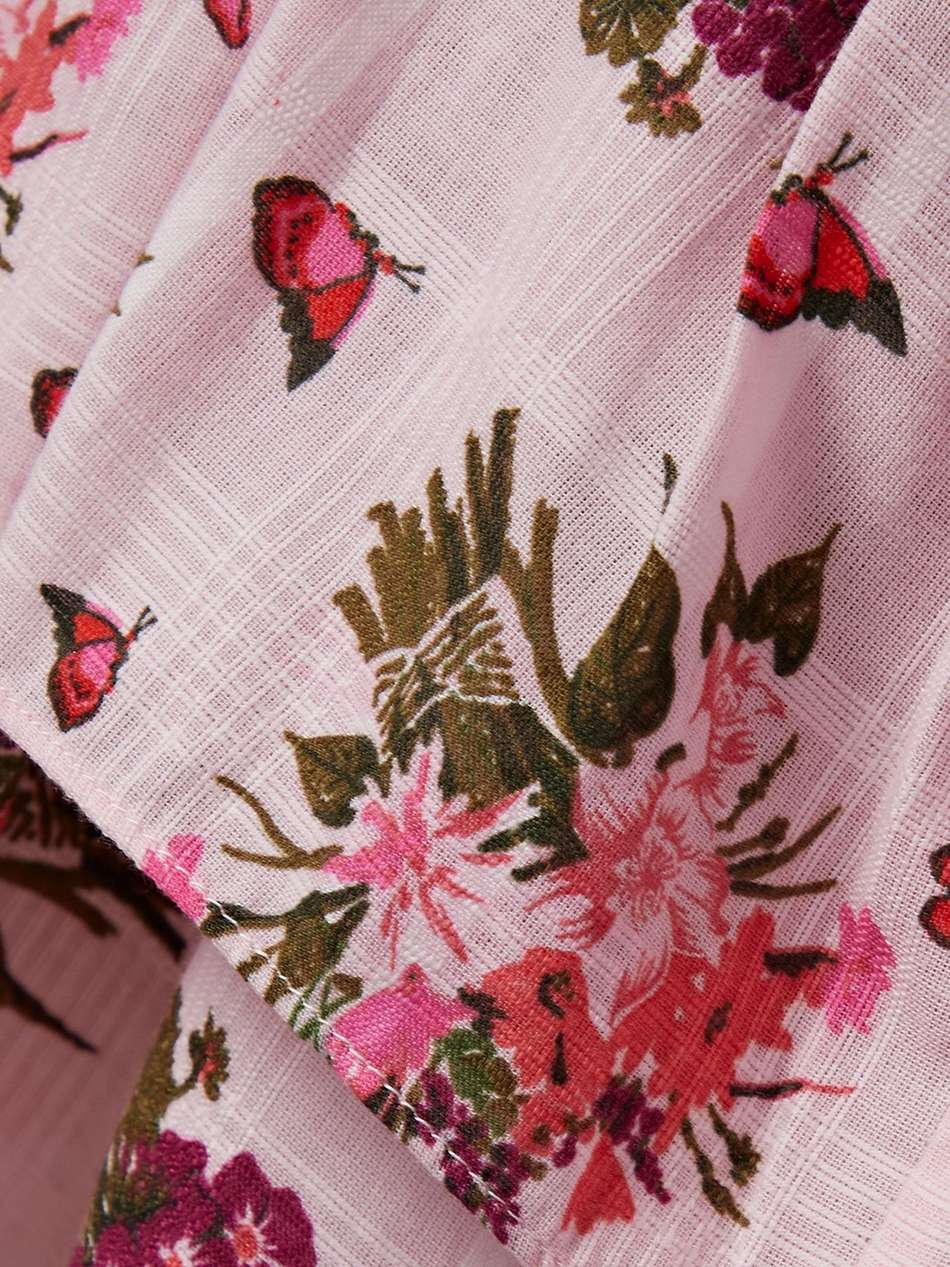 netra off-the-shoulder ruffled floral-print cotton-voile mini dress