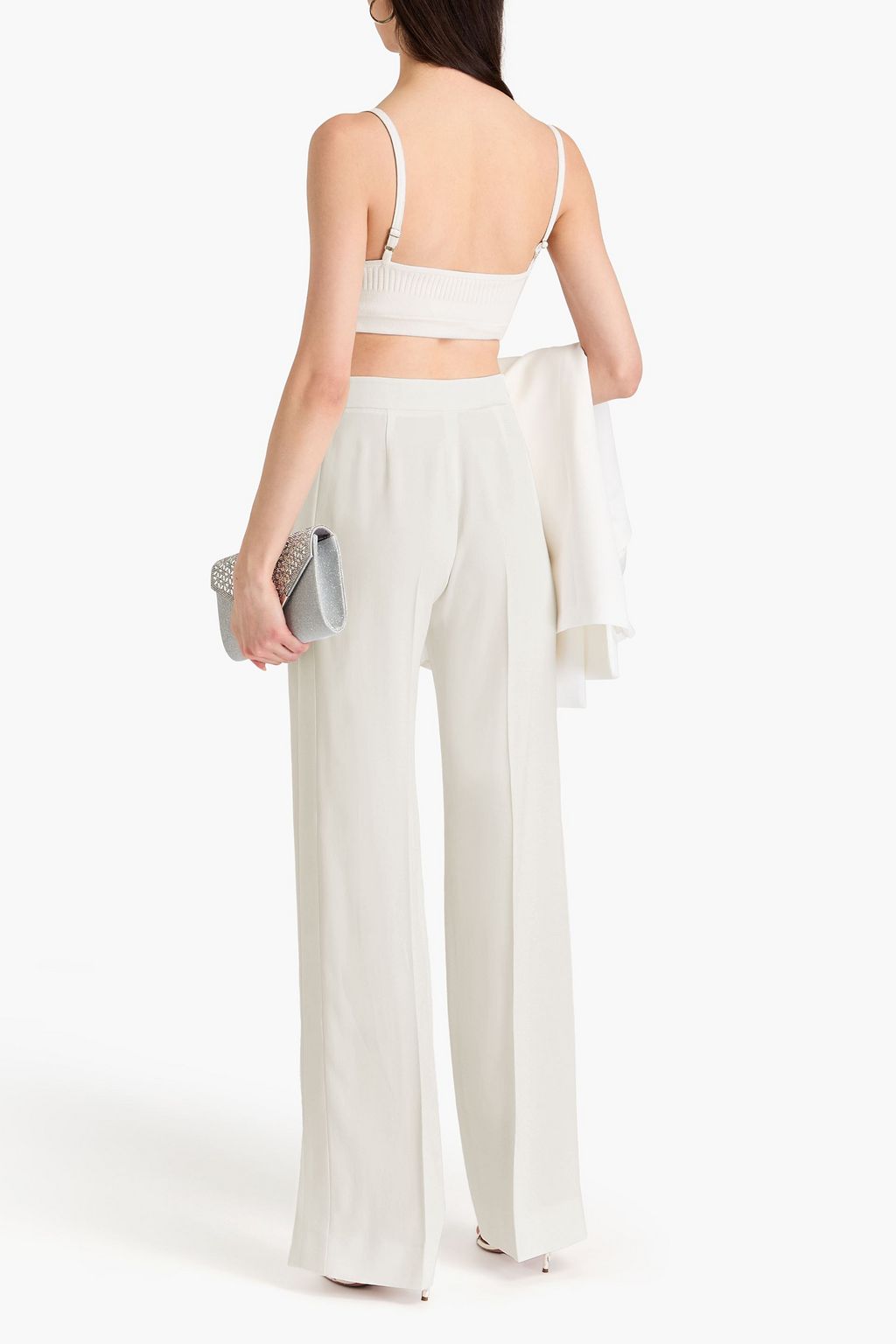 ALBERTA FERRETTI クレープ ストレートレッグパンツ