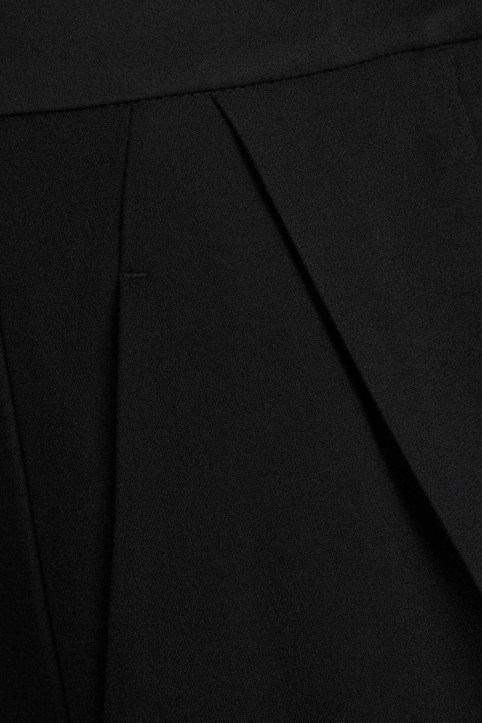Alberta Ferretti Crepe Straight-leg Pants In Black