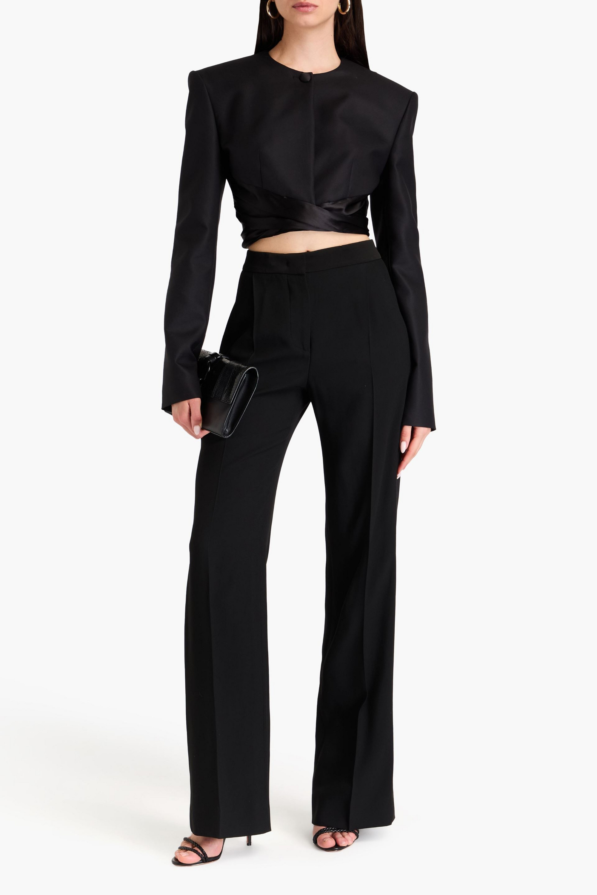 ALBERTA FERRETTI Crepe straight-leg pants