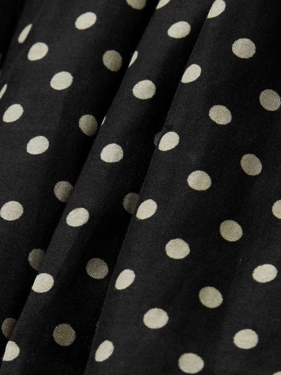 polka-dot cotton and silk-blend voile mini dress