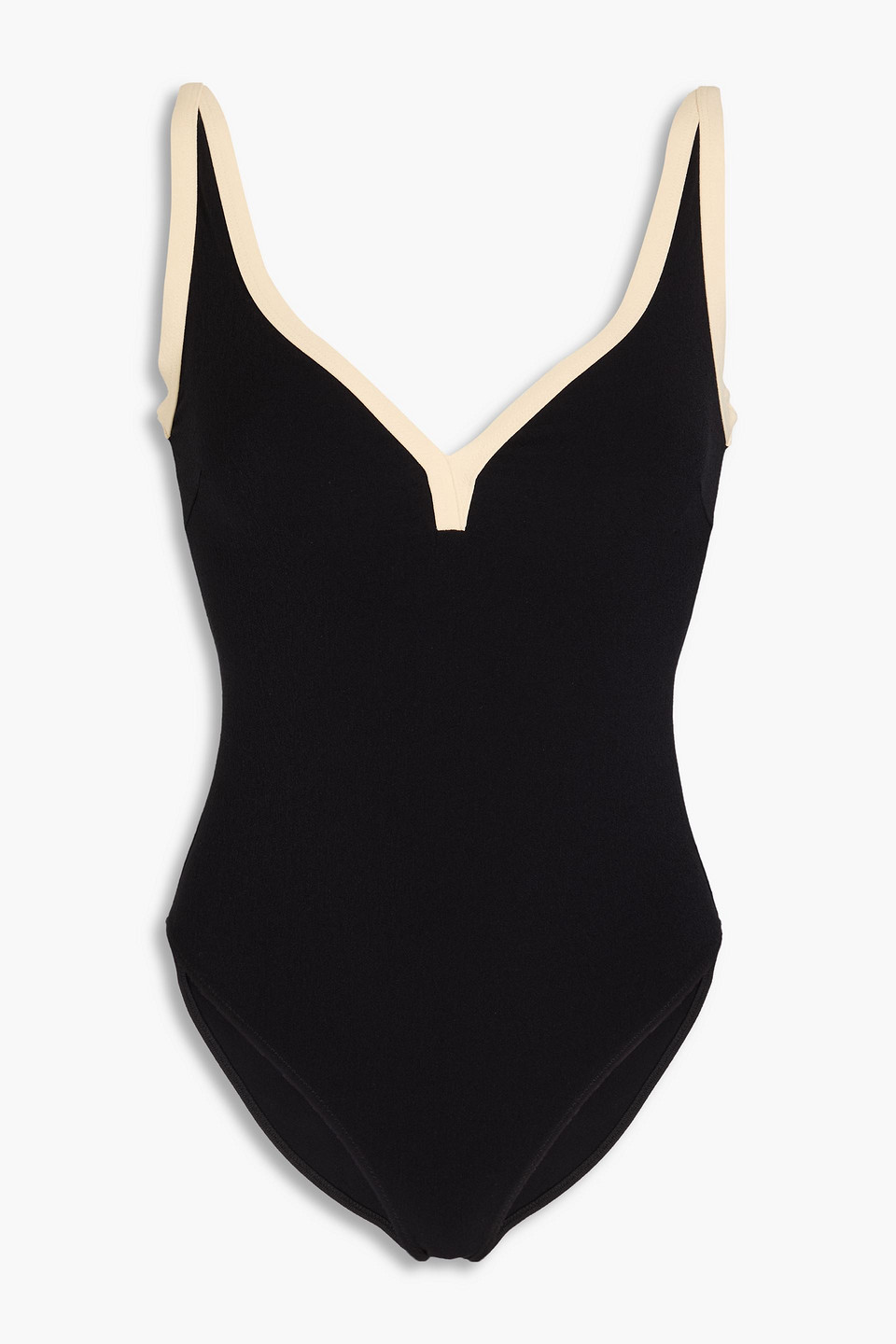 Lisa Marie Fernandez Maria Stretch-crepe Swimsuit In Black