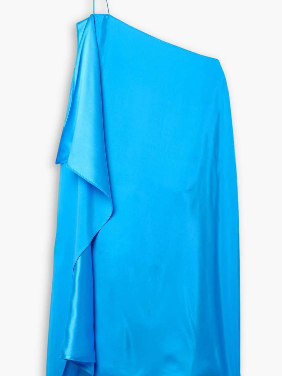 misaki asymmetric duchesse silk-satin mini dress