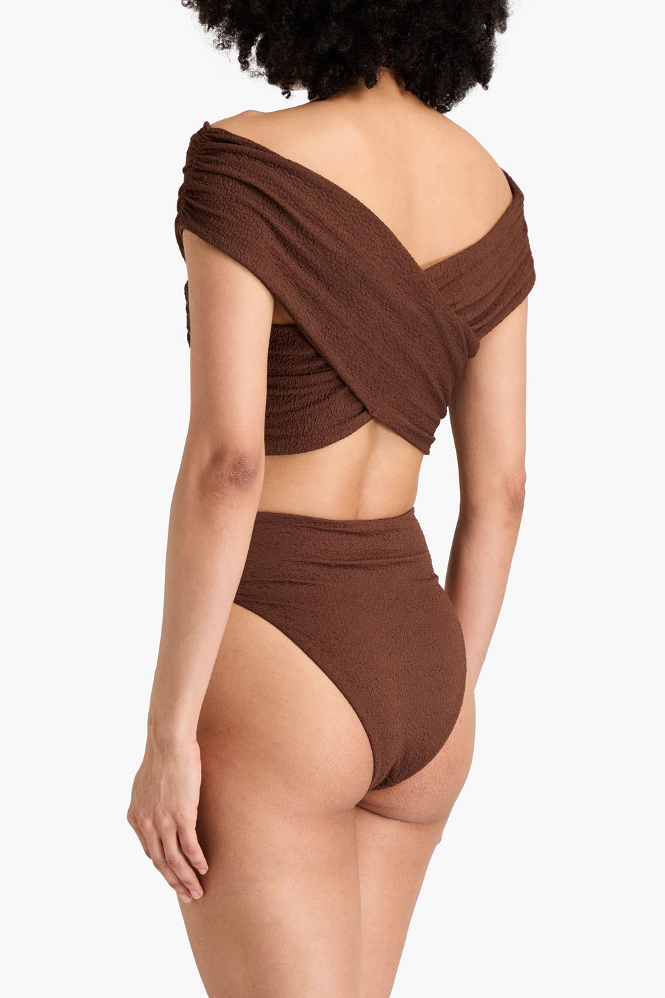 MARA HOFFMAN IMINA STRETCH-MATELASSÉ BIKINI BRIEFS