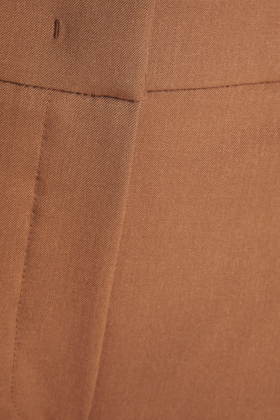 Alberta Ferretti Wool-blend Twill Straight-leg Pants In Brown