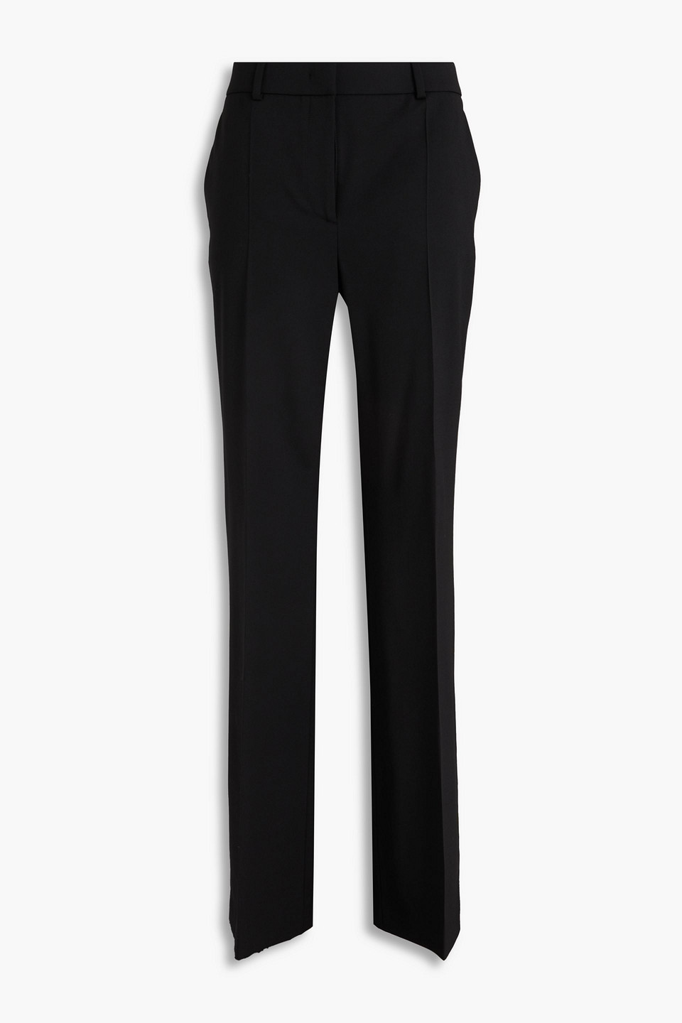 Alberta Ferretti Wool-blend Twill Straight-leg Pants In Black