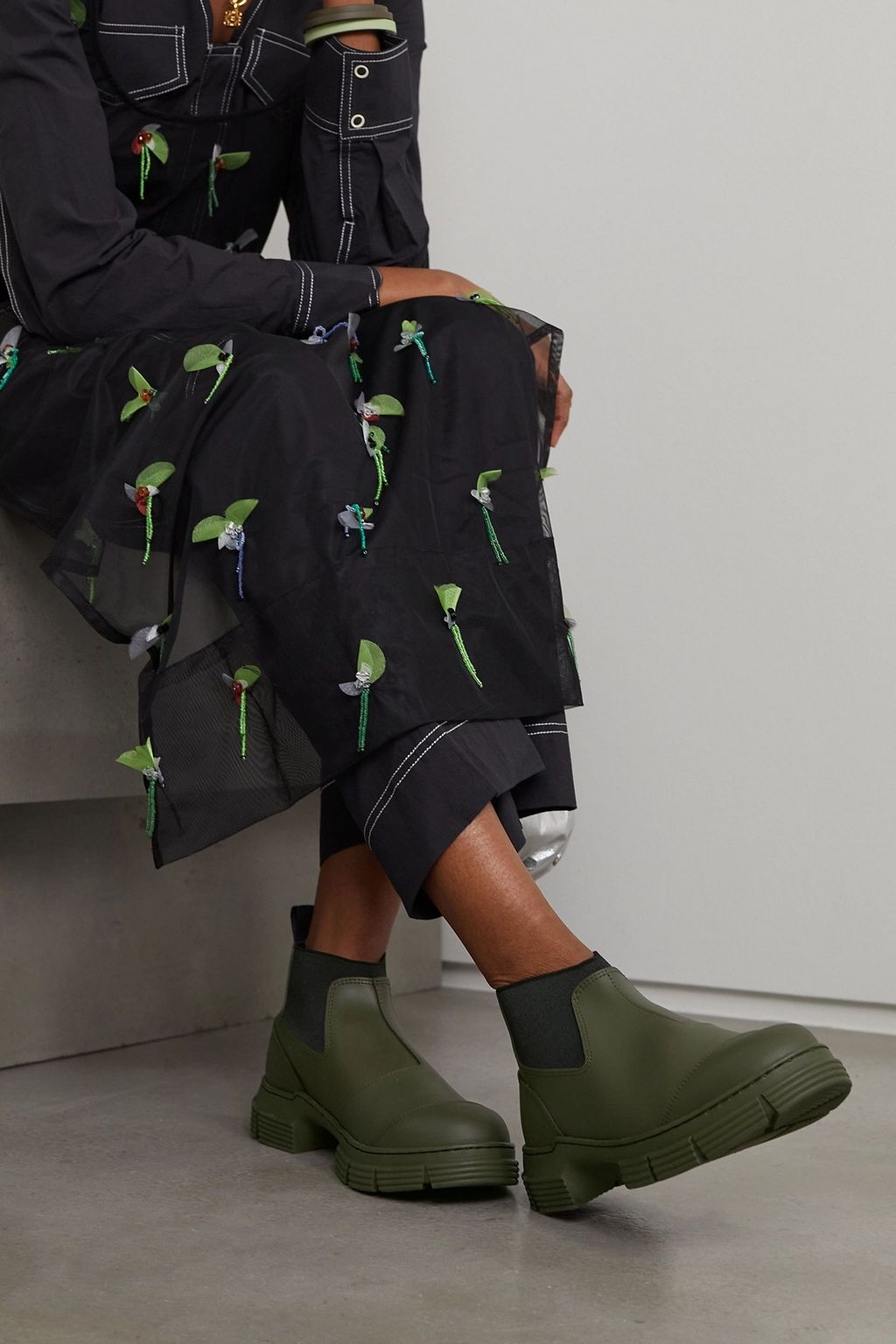 GANNI Rubber rain boots