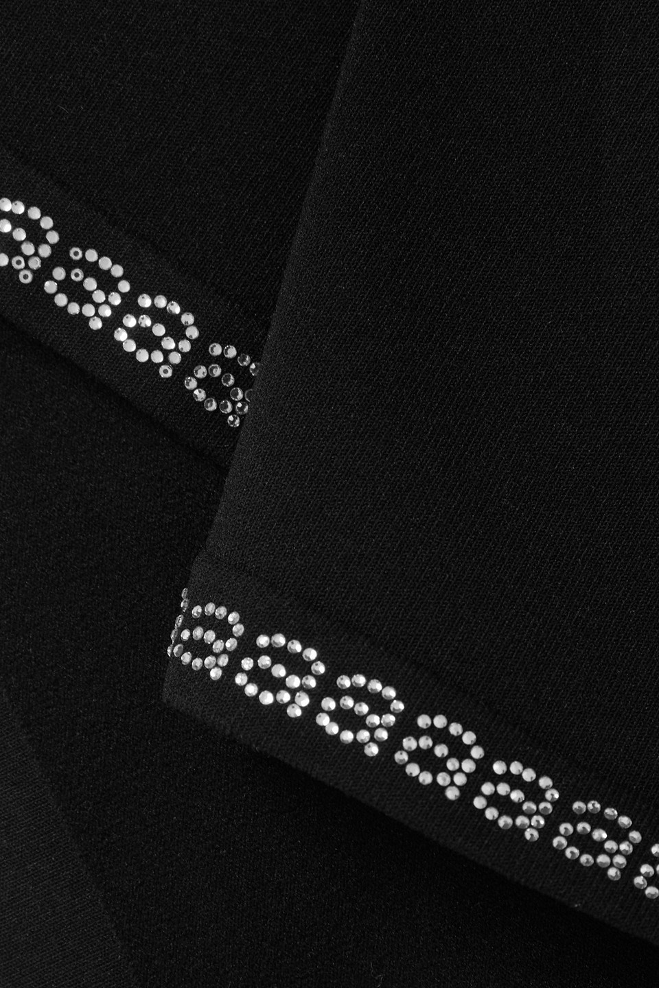 Alexander Wang Crystal-embellished Stretch-knit Mini Dress In Black