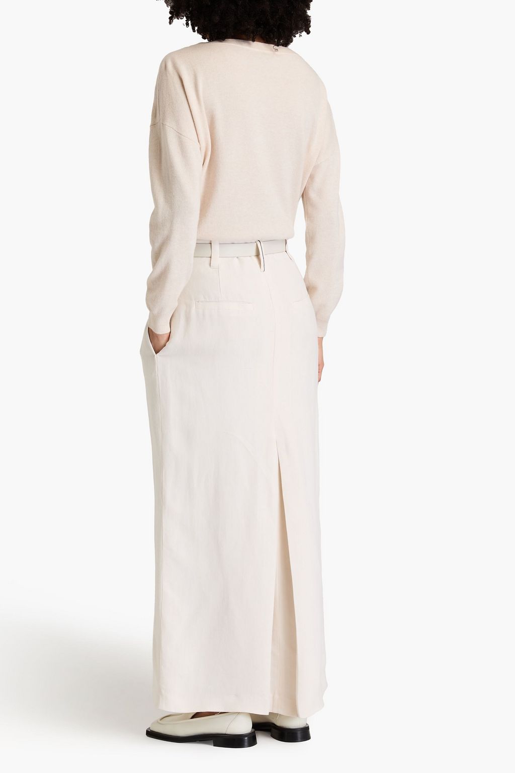 BRUNELLO CUCINELLI Embellished wool, cashmere and silk-blend sweater