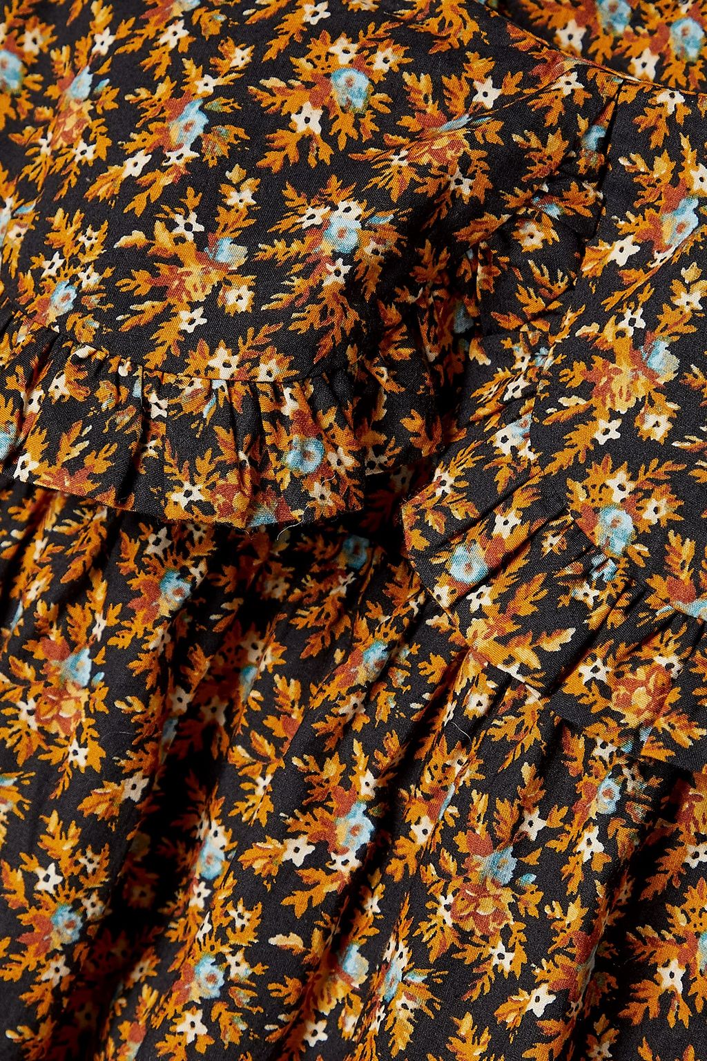 DÔEN Adalina ruffled floral-print cotton-poplin mini dress
