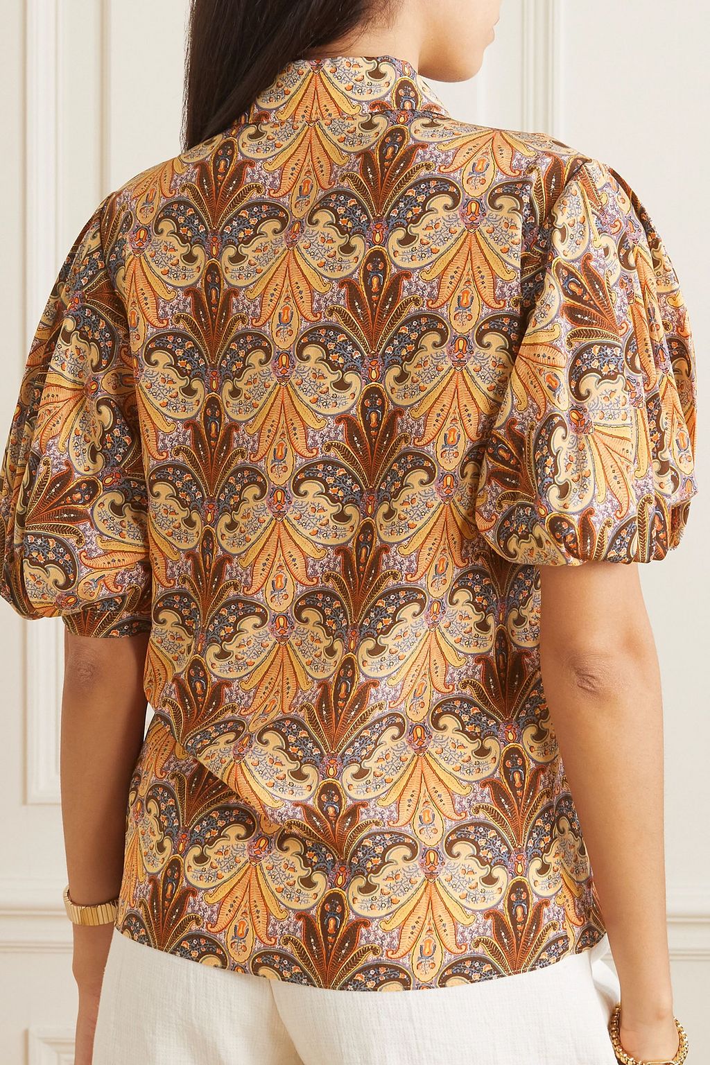 ETRO Printed silk-crepe shirt