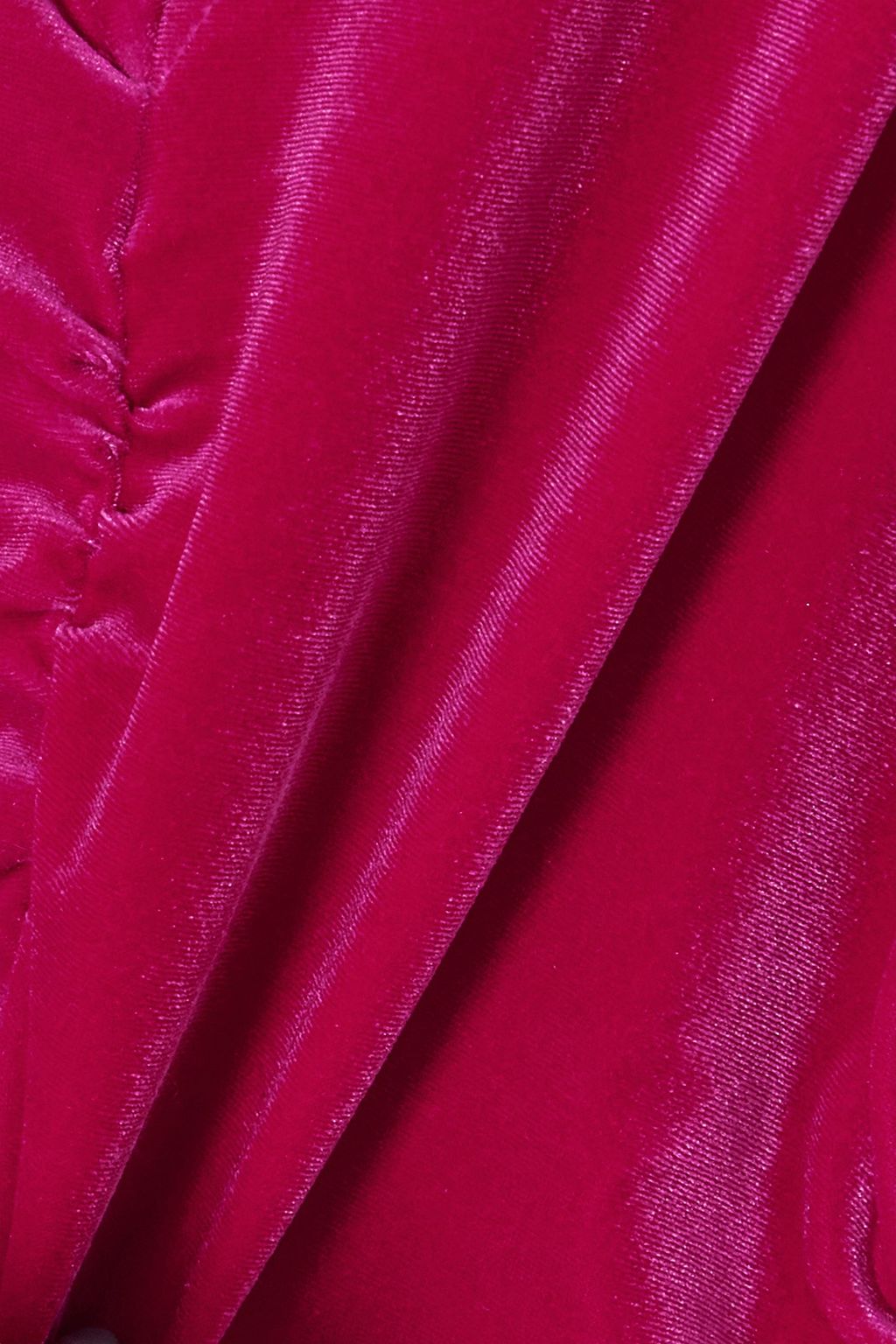 GANNI 루쉬 장식 스트레치 벨벳 미니 드레스