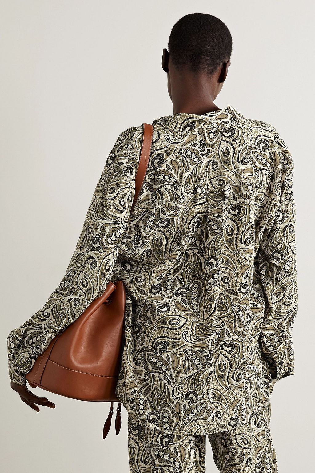 MATTEAU Printed silk crepe de chine shirt