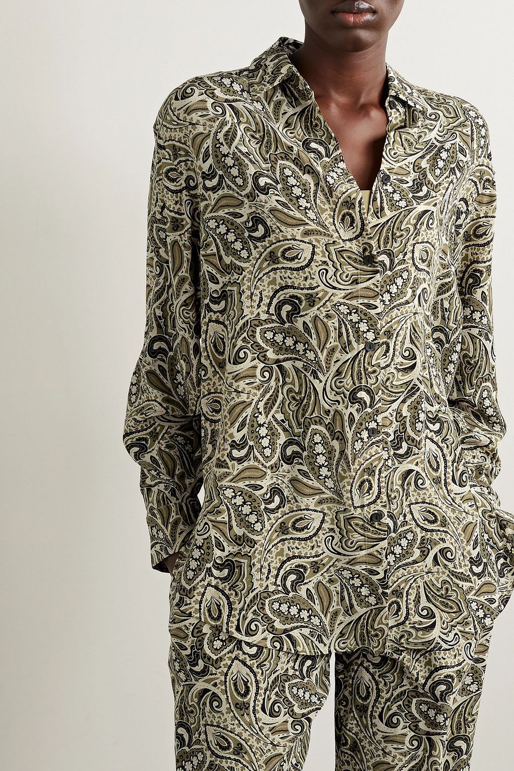 MATTEAU Printed silk crepe de chine shirt