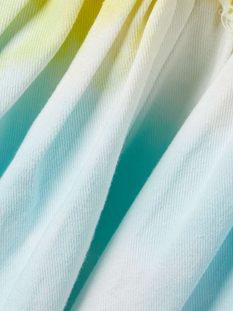 chai frayed tie-dyed cotton-blend twill mini dress