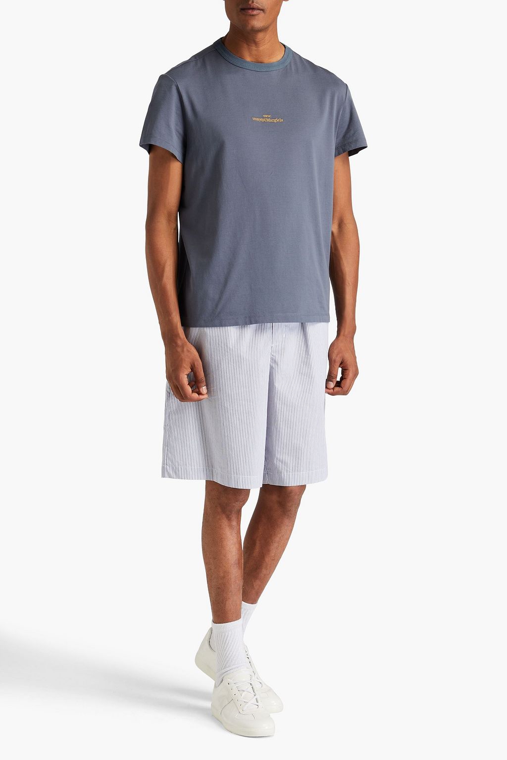 MAISON MARGIELA Logo-embroidered cotton-jersey T-shirt