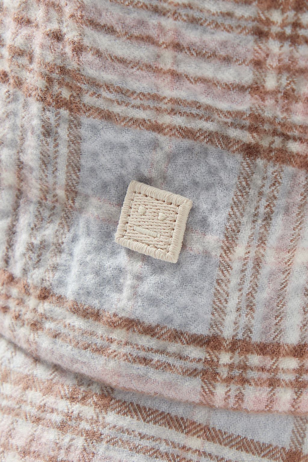 ACNE STUDIOS Appliquéd checked cotton-blend seersucker hat
