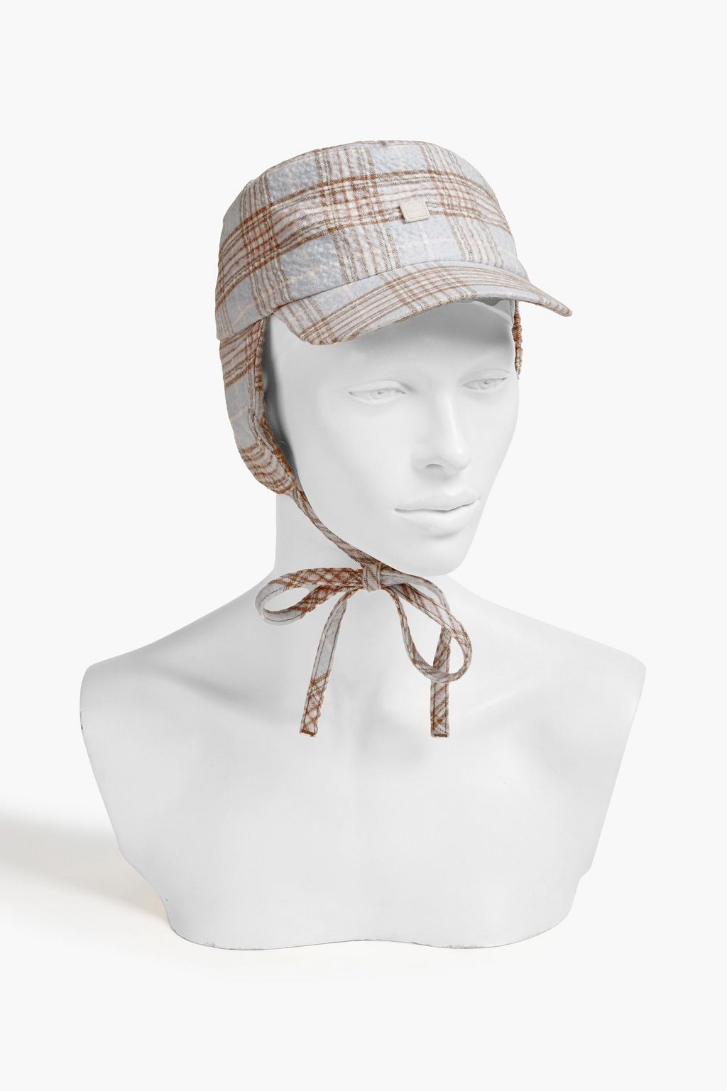 ACNE STUDIOS Appliquéd checked cotton-blend seersucker hat
