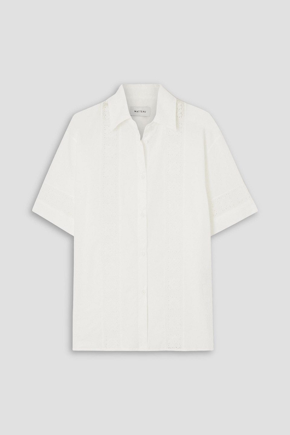 Matteau Broderie Anglaise Cotton-poplin Shirt In White