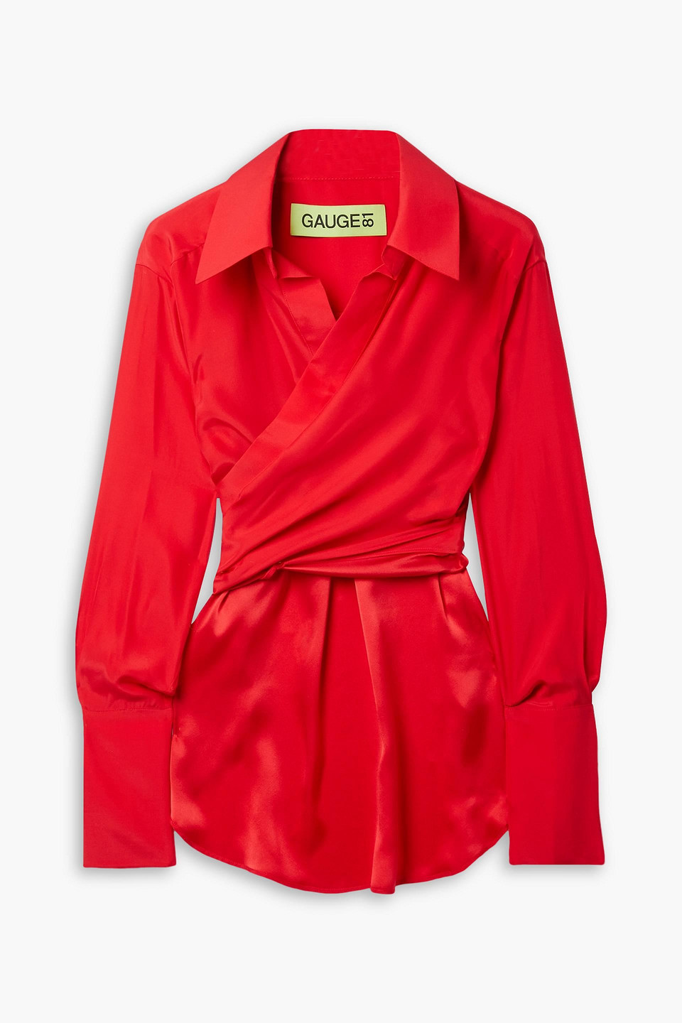 Gauge81 Sabinas Silk Wrap Shirt In Red