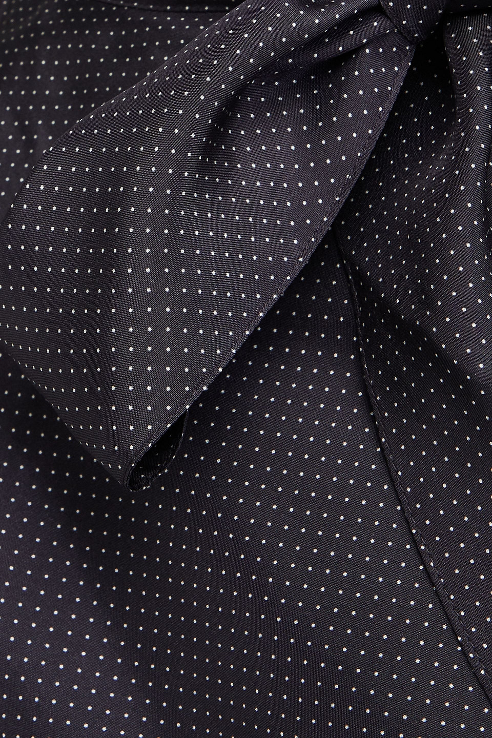 Officine Generale Sibylle Polka-dot Silk Blouse In Midnight Blue