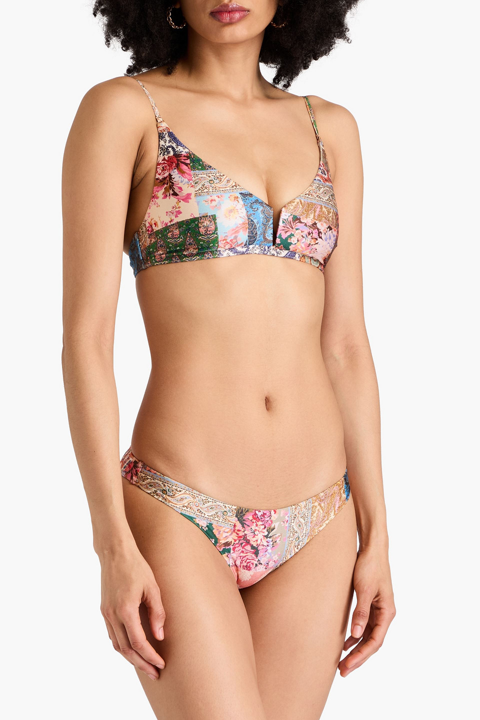 Zimmermann Paisley-print Bikini Top In Multicolor