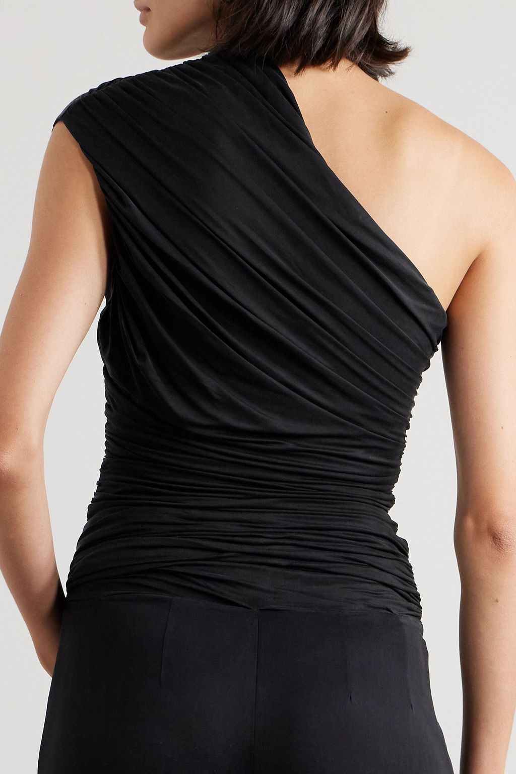 GAUGE81 Tera one-shoulder ruched stretch-jersey bodysuit