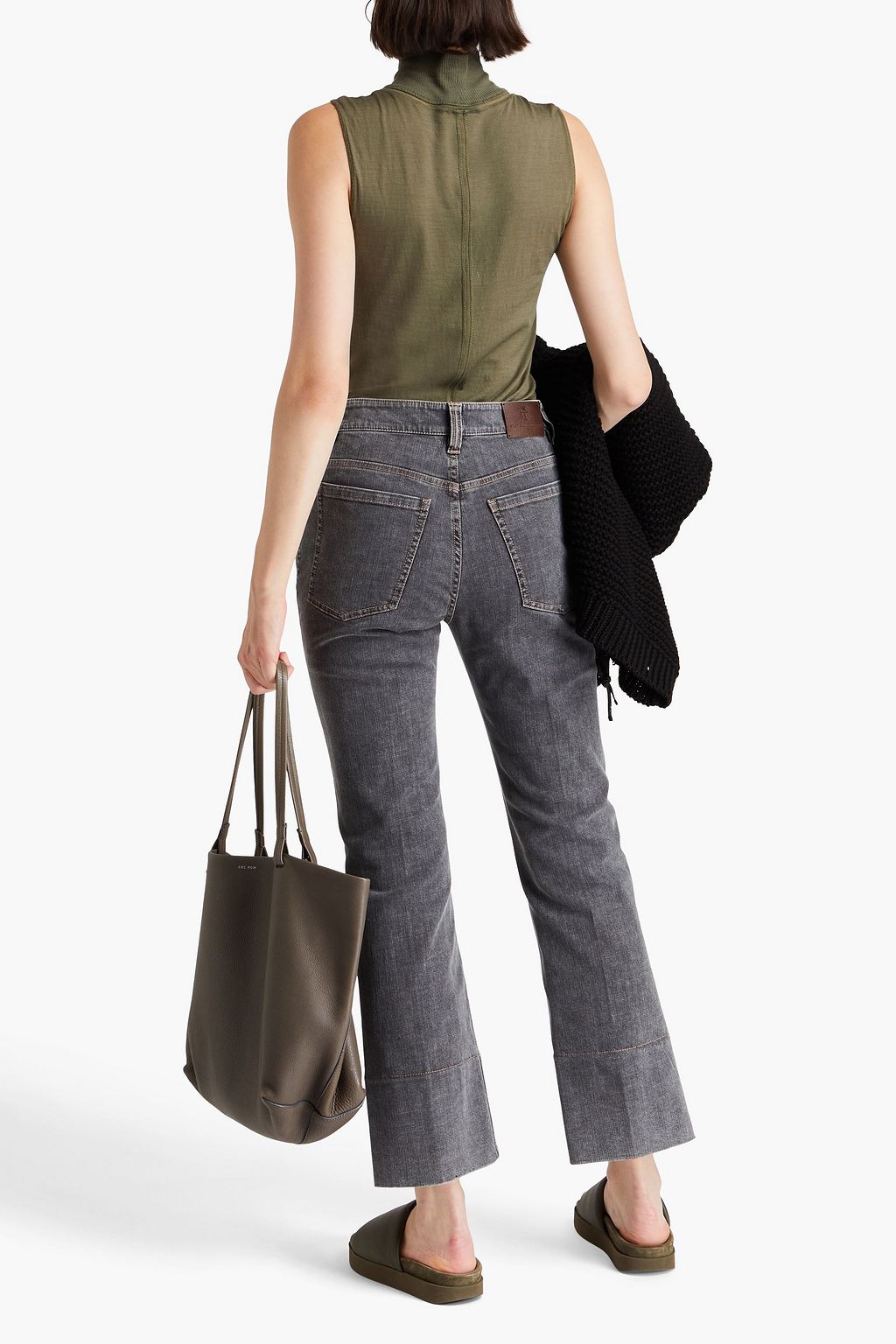 BRUNELLO CUCINELLI 하이라이즈 부츠컷 진