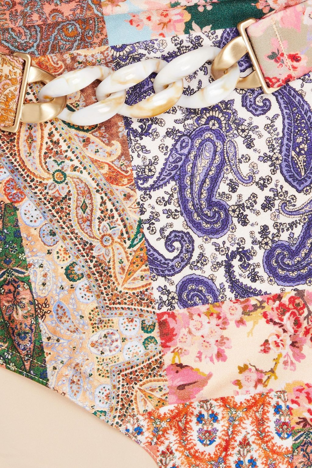 ZIMMERMANN Paisley-print high-rise bikini briefs