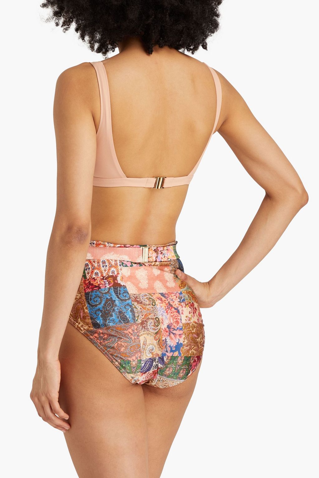 ZIMMERMANN Paisley-print high-rise bikini briefs
