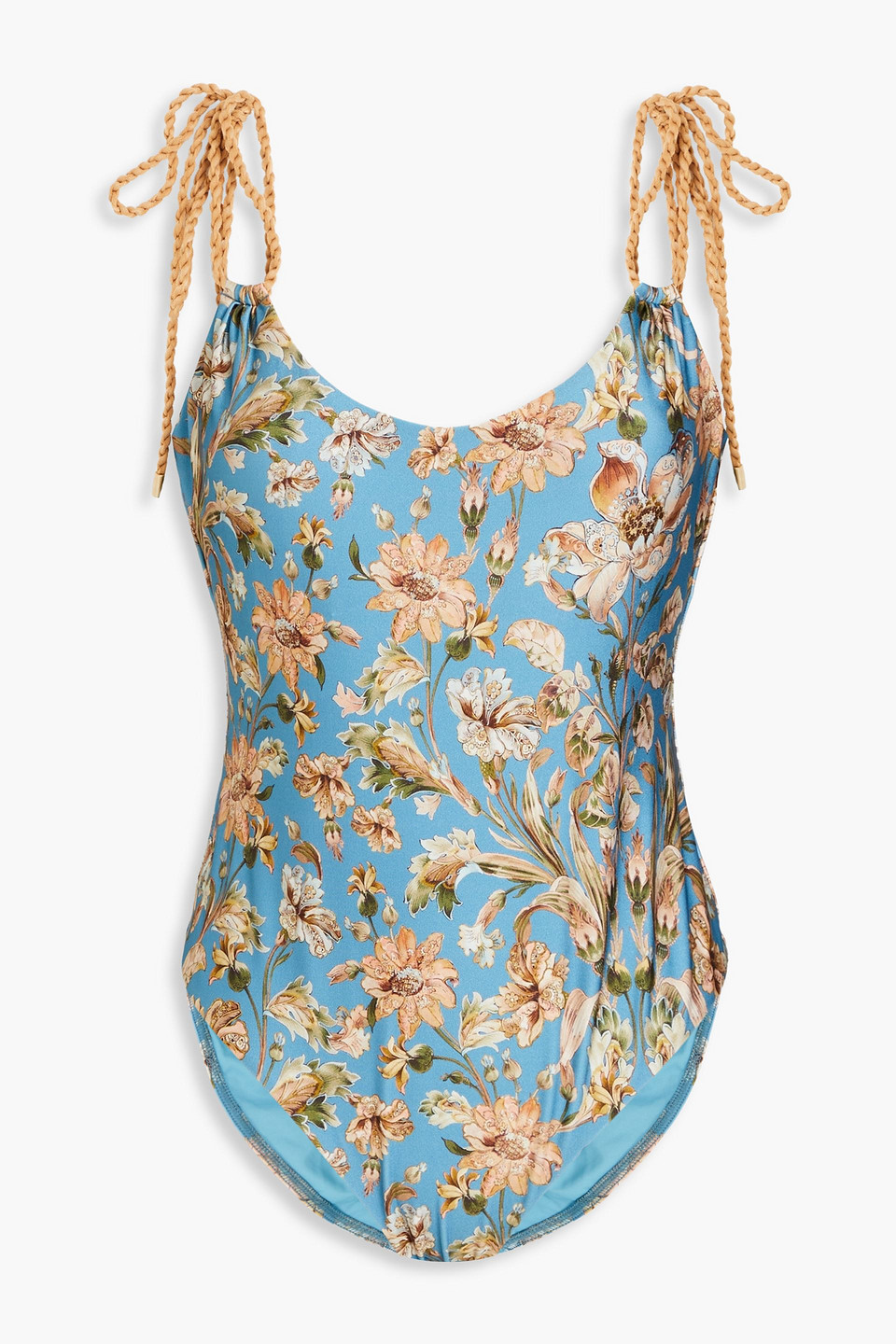 Zimmermann Badeanzug Mit Floralem Print In Blue