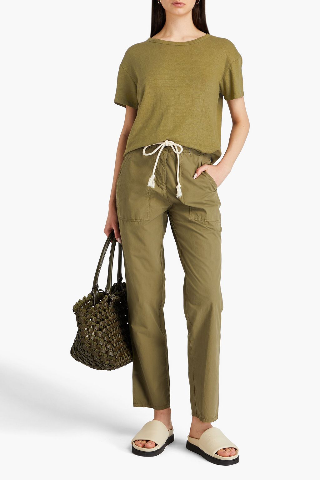 OFFICINE GÉNÉRALE Lara linen-blend jersey T-shirt