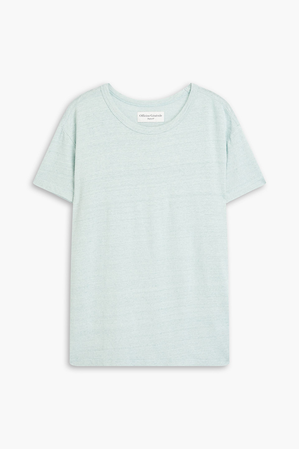 Officine Generale Lara Linen-blend Jersey T-shirt In Mint