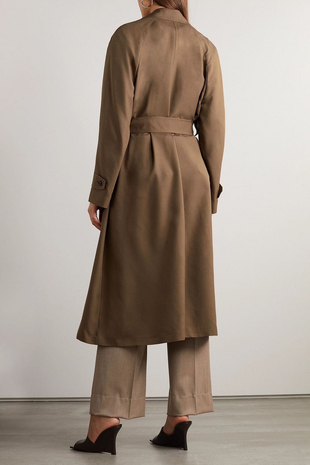 BRIONI Belted silk-canvas trench coat