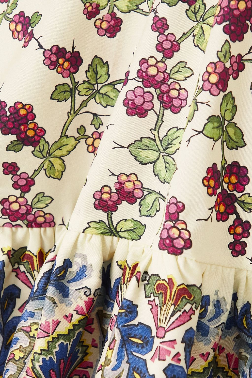 ETRO تنورة قصيرة بثنيات من مزيجٍ من قطن تويل بطبعات