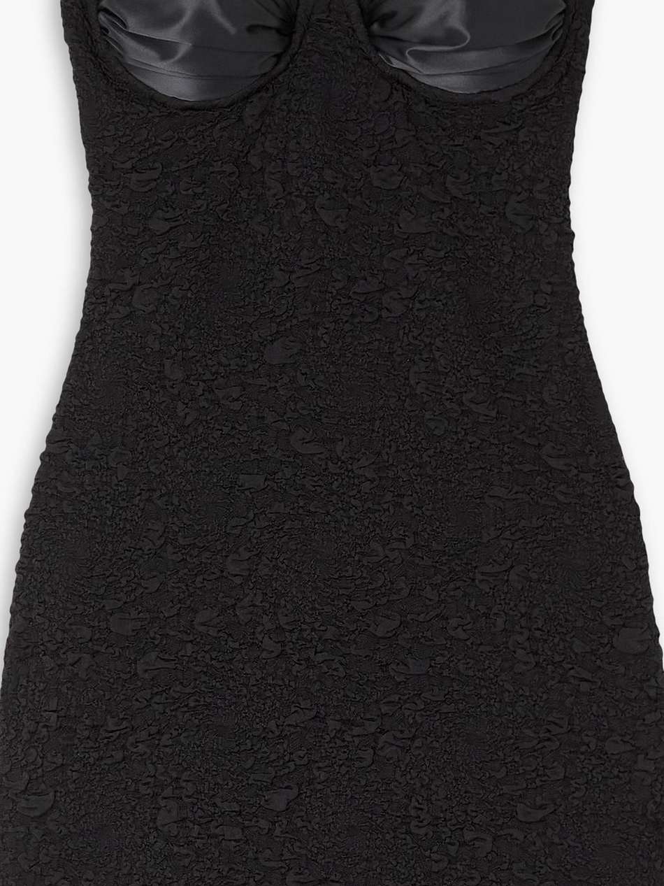 paloma strapless satin-trimmed popcorn jersey mini dress