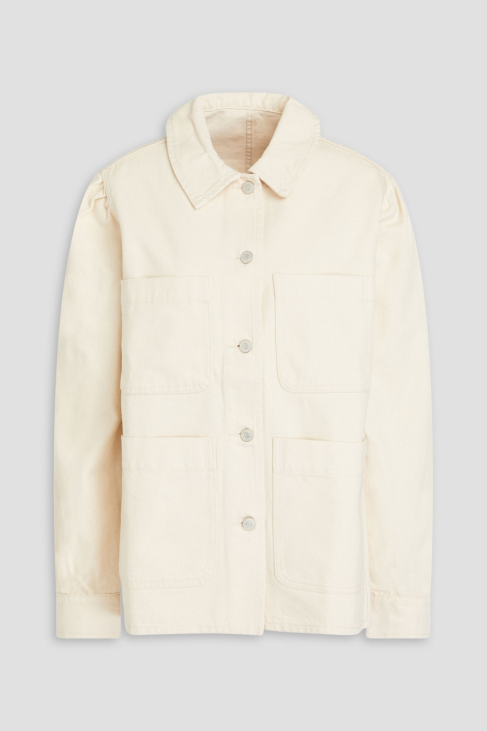 Officine Generale Enola Denim Jacket In Ecru