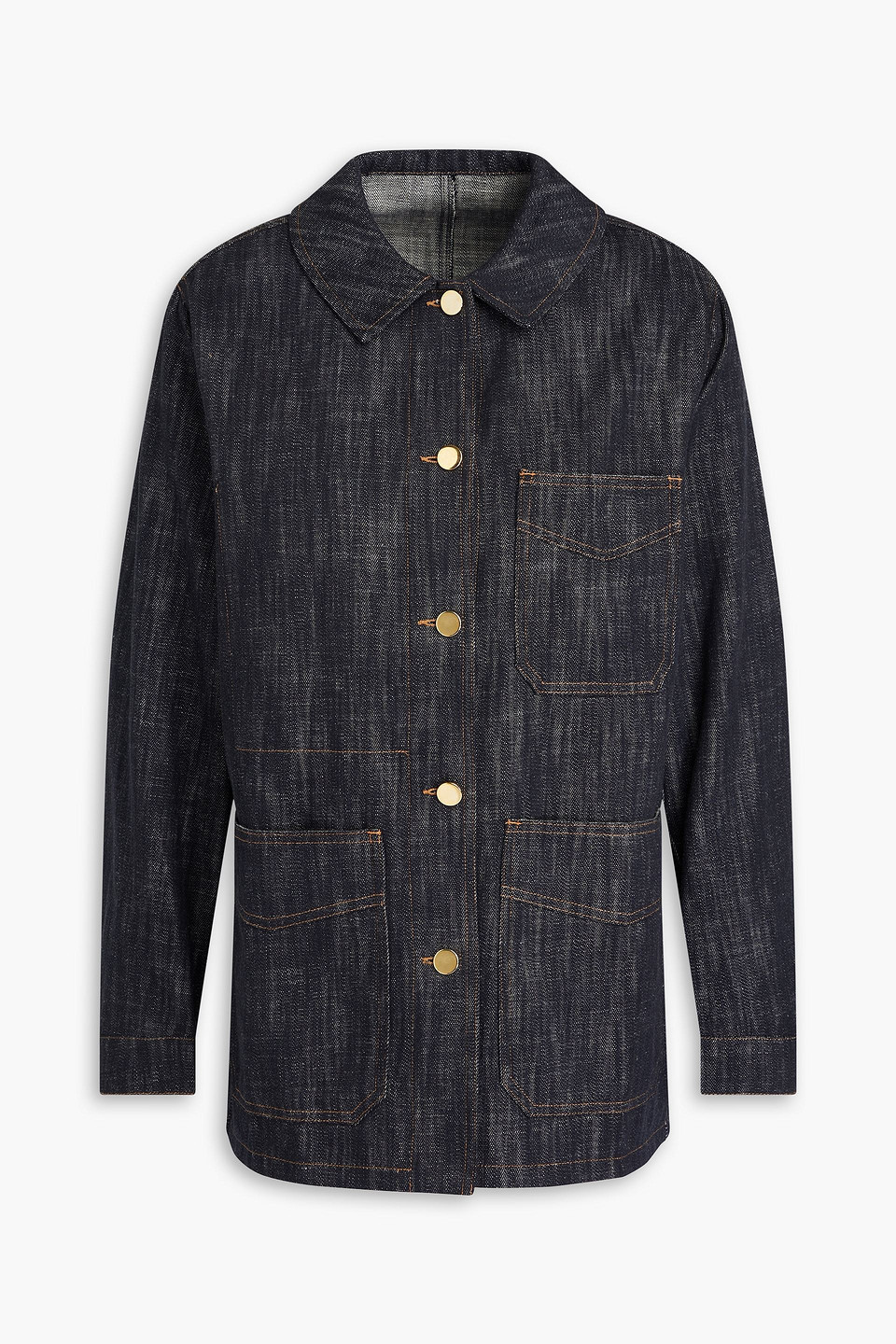 Officine Generale Camila Denim Jacket In Dark Denim