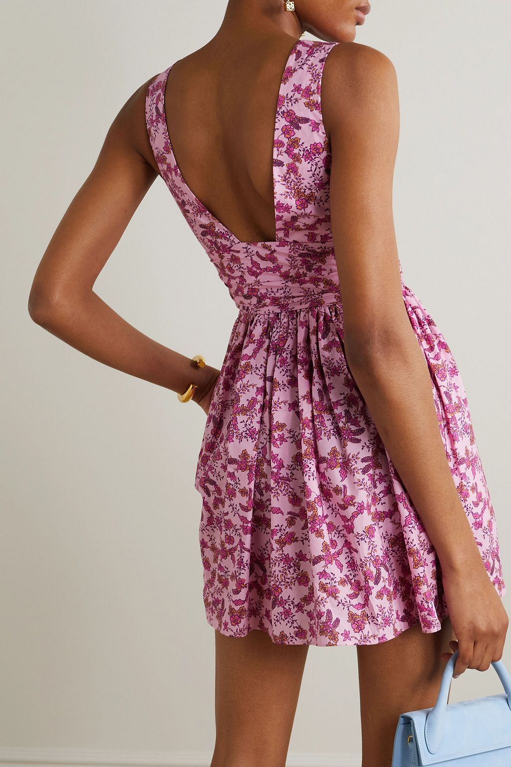 MATTEAU Minikleid aus Baumwollpopeline mit floralem Print